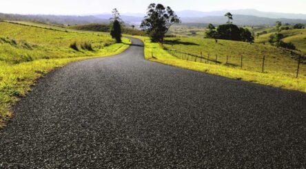 Image for Rubble and old tyres combine for new road surface