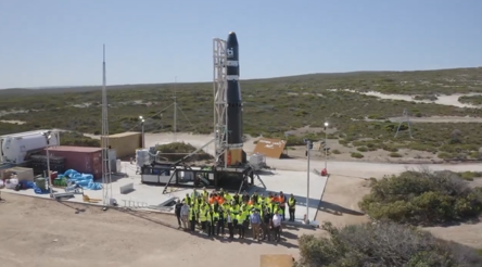 Image for Rocket catches fire on SA launch pad