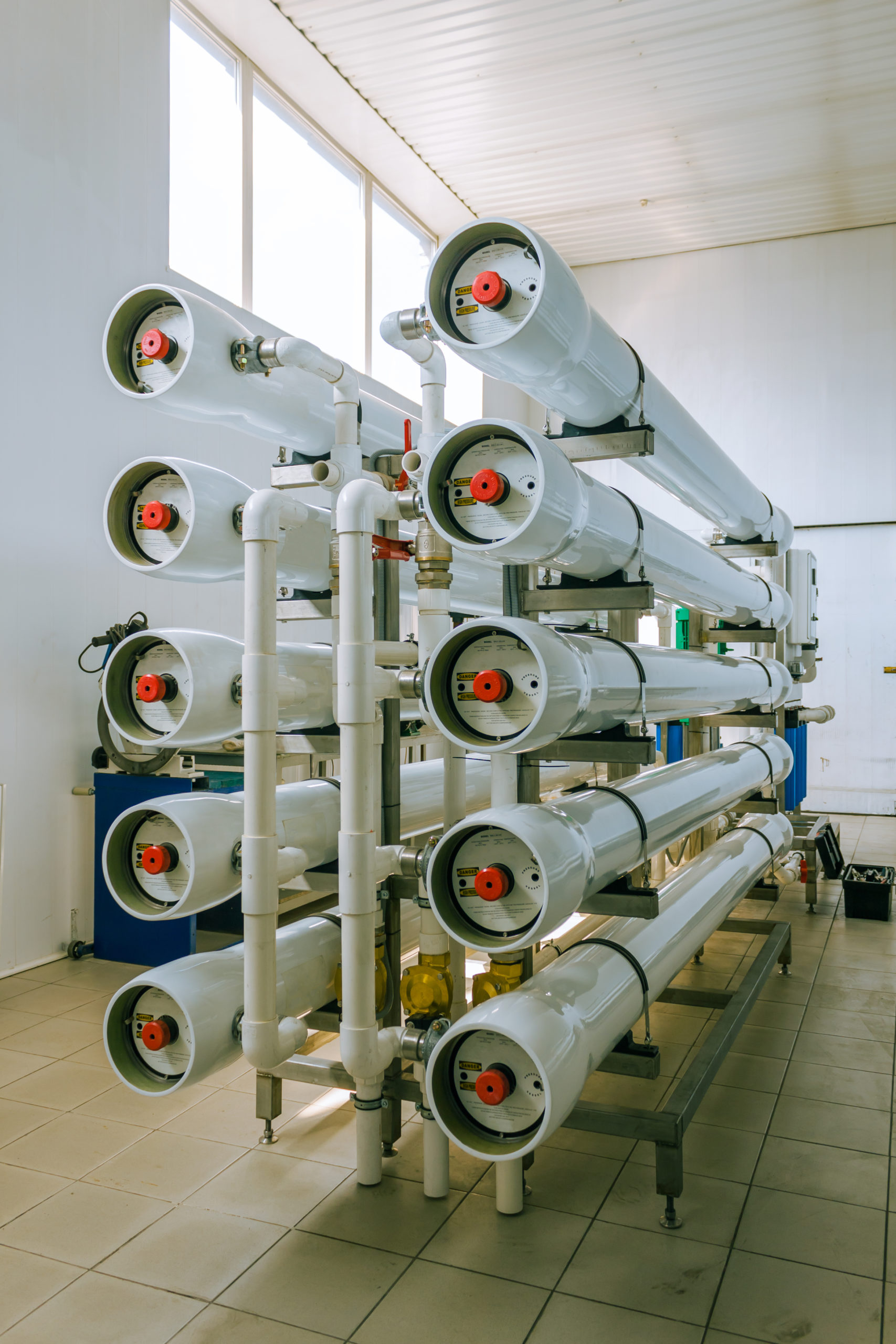 installation of industrial membrane devices