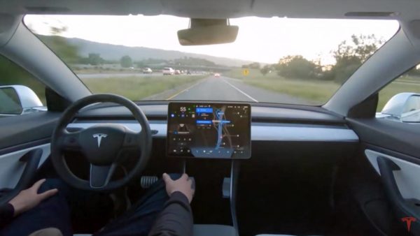 Tesla self driving from youtube