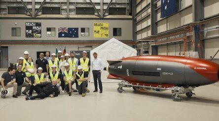 Image for Anduril autonomous sub docks in Sydney