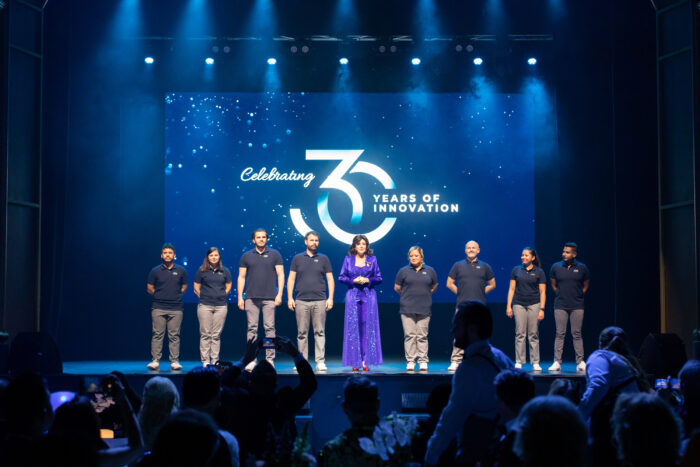 AIS Water Team on stage_Elena Gosse CEO (centre)