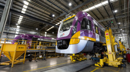 Image for First train from VLocity order hits the tracks
