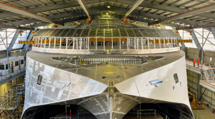 Image for Incat completes hull of huge electric vessel