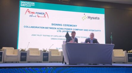 Image for Hysata and Saudi power company sign agreement on commercial-scale electrolyser demos