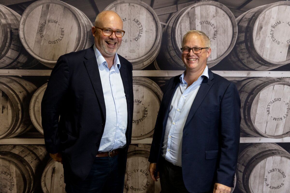 Paul McLeay, Australian Distillers Association CEO with Steve Magarry, SRD CEO