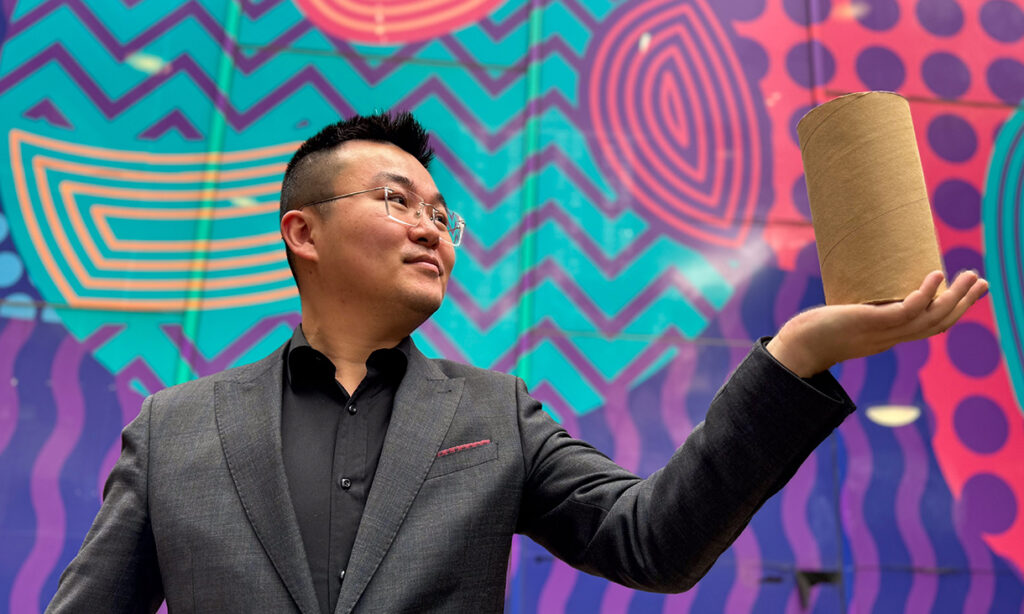 RMIT team invents cardboard and soil-based building material